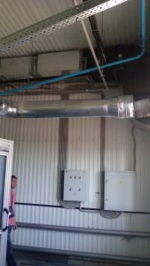 Монтаж системы охлаждения на заводе в Шилово